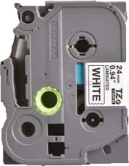 Huismerk Brother TZe-251 zwart op wit breedte 24 mm