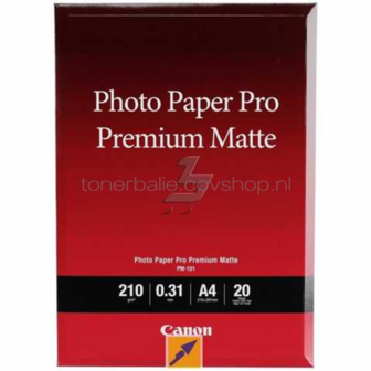 Canon PM-101 Premium fotopapier Mat | A4 | 210 gr/m&sup2; 20 stuks