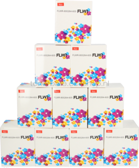 FLWR Zebra 10-pack verzendetiketten 102 mm x 150 mm  rood
