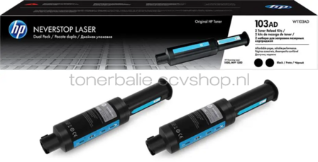 HP 103A 2-pack zwart