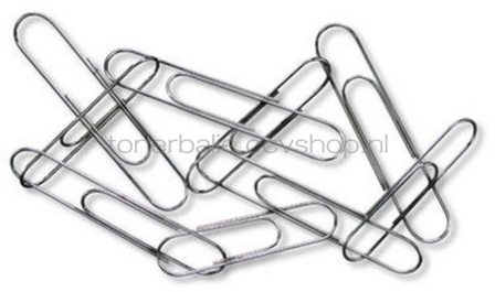 Kangaro Paperclips vernikkeld 30 mm zilver