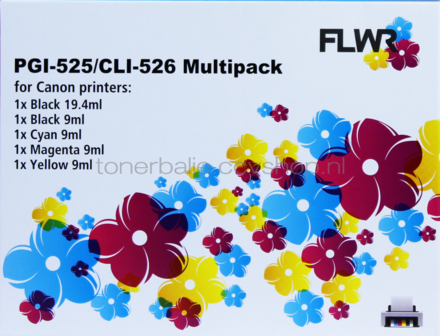 Huismerk Canon PGI-525 / CLI-526 5-pack zwart en kleur