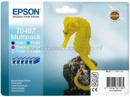 Epson T0487 multipack zwart en kleur