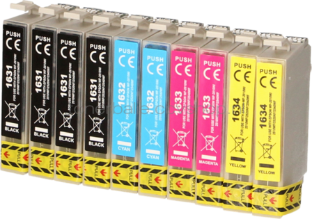 FLWR Epson 16XL Multipack (2 sets) zwart en kleur
