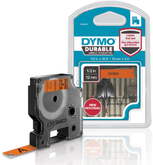 Dymo 1978367 zwart op oranje breedte 12 mm