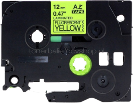 Huismerk Brother TZe-C31 zwart op geel breedte 12 mm