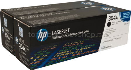 HP 304A Dual Pack zwart