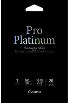 Canon PT-101 Professioneel Fotopapier Platinum Hoogglans | 10x15 | 300 gr/m&sup2; 20 stuks