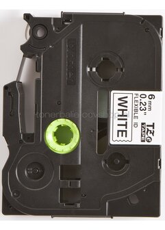 Brother TZE-FX211 flexible tape zwart op wit breedte 6 mm