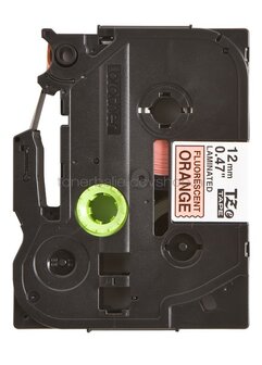 Brother TZE-B31 zwart op oranje breedte 12 mm