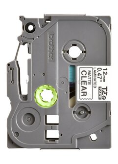 Brother TZE-M31 mat zwart op transparant breedte 12 mm