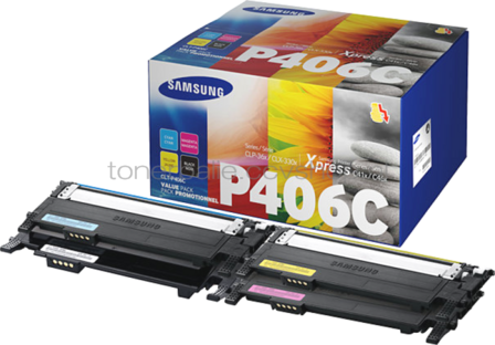 Samsung CLT-P406C zwart en kleur
