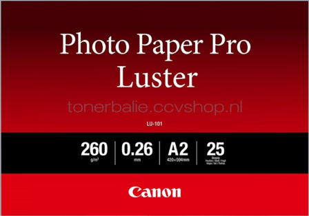 Canon LU-101 Pro Luster Satijn | A2 | 260 gr/m&sup2; 25 stuks