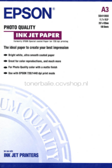 Epson C13S041068 Fotopapier Mat | A3 | 104 gr/m&sup2; 100 stuks
