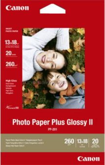 Canon PP-201 Plus Photo Paper Glans | 13x18 | 260 gr/m&sup2; 20 vellen