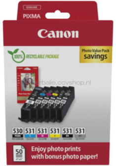 Canon PGI-530 / CLI-531 Photo Value Pack  geel