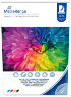 MediaRange Fotopapier Mat | A4 | 105 gr/m&sup2; 100 vellen