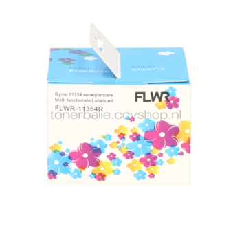 FLWR Dymo 11354R verwijderbare Multi functionele labels 57 mm x 32 mm  wit