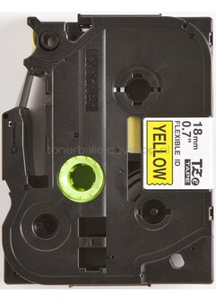 Brother TZE-FX641 tape zwart op geel breedte 18 mm