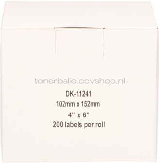 FLWR Brother DK-11241 102 mm x 152 mm  wit