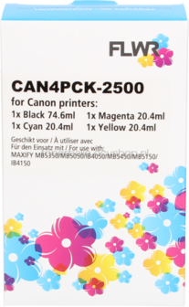 FLWR Canon PG-2500 4-pack - Optie 101 zwart en kleur