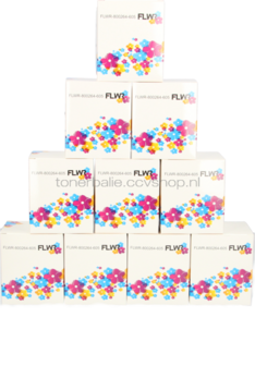 FLWR Zebra labels 10-Pack 102 mm x 150 mm  wit