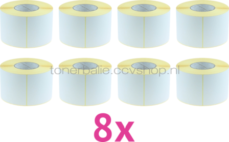 Huismerk Zebra verzendlabels 8-pack 102 mm x 152 mm  wit
