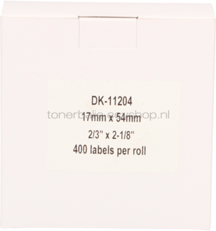 FLWR Brother DK-11204 17 mm x 54 mm  wit