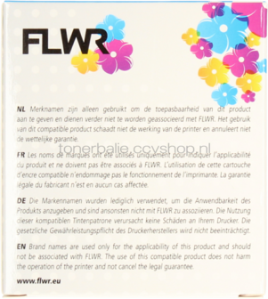 FLWR Dymo 45020 wit op transparant breedte 12 mm