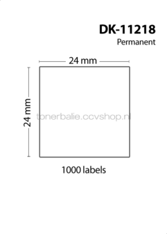 FLWR Brother DK-11218 24 mm x 24 mm  wit
