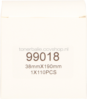 FLWR Dymo 99018 klein 38 mm x 190 mm  wit