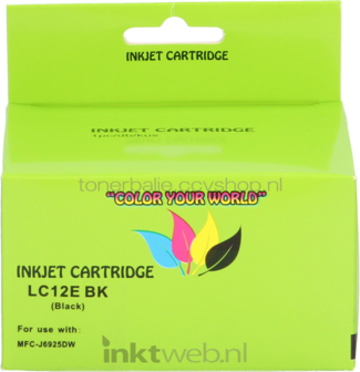 Huismerk Brother LC-12EBK zwart