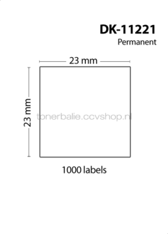 FLWR Brother DK-11221 23 mm x 23 mm  wit