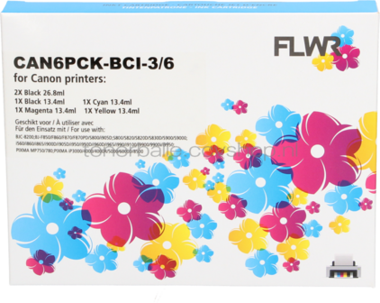 FLWR Canon BCI-3eBK / BCI-6 Megapack