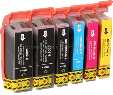 FLWR Canon BCI-3eBK / BCI-6 Megapack