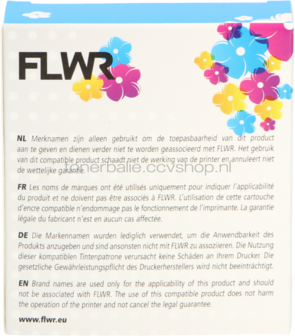 FLWR Brother TZe-121 zwart op transparant breedte 9 mm