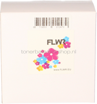 FLWR Brother DK-11219 12 mm x 12 mm  wit