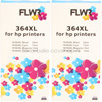 FLWR HP (2X) 364XL Multipack zwart en kleur