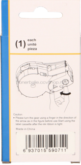 Huismerk Brady M21-375-595-WT zwart op wit breedte 9.5 mm
