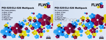 Huismerk Canon PGI-525 / CLI-526 10-pack zwart en kleur