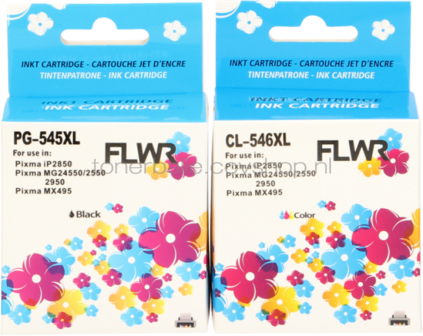 FLWR Canon PG-545XL / CL-546XL Multipack zwart en kleur
