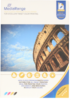 MediaRange Fotopapier Hoogglans | A4 | 135 gr/m&sup2; 100 vellen