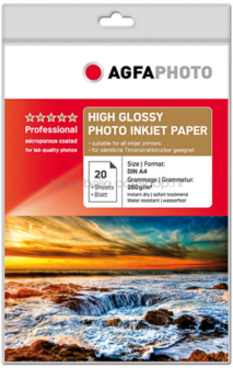 Agfa Fotopapier Hoogglans | A4 | 260 gr/m&sup2; 1 stuks