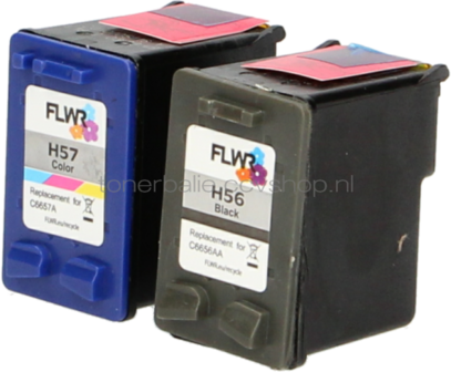 FLWR HP 56 en 57 Multipack zwart en kleur