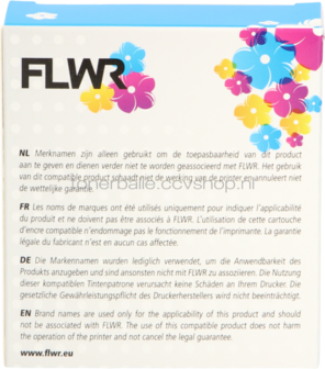 FLWR Dymo 12267 zwart op transparant breedte 12 mm