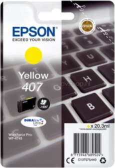 Epson 407 inktcartridge geel