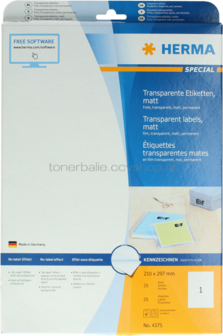 Herma 10911 Permanente Papieretiket 210 x 297mm wit