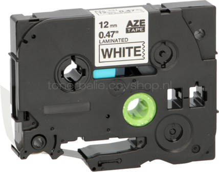 FLWR Brother TZE-S231 sterk klevend zwart op wit breedte 12 mm