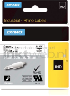 Dymo S0718280 zwart op wit breedte 9 mm