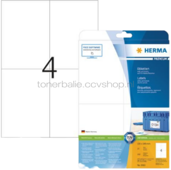 Herma 5063 Papieretiket 105 x 148mm (100 stuks) wit